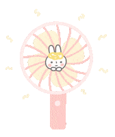 Fan Rabbit Sticker