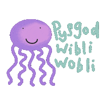 Jellyfish Welsh Sticker by Queen B