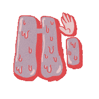 Hey Hey Hello Sticker by Ugly Jones Studio