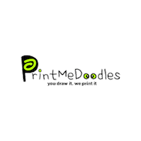 PrintMeDoodles logo draw p print Sticker
