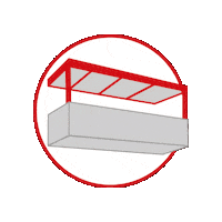 kdueberdachung weiss rot kd haus Sticker