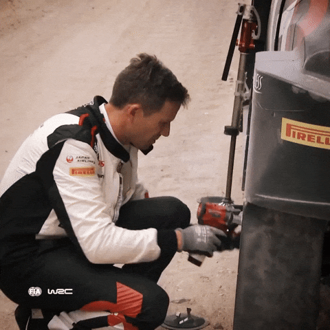Wheel Change What GIF by FIA World Rally Championship
