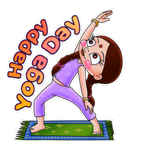 Yoga Yogalife Sticker by Chhota Bheem