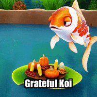 Koi Fish Thanksgiving GIF by TheConfishius