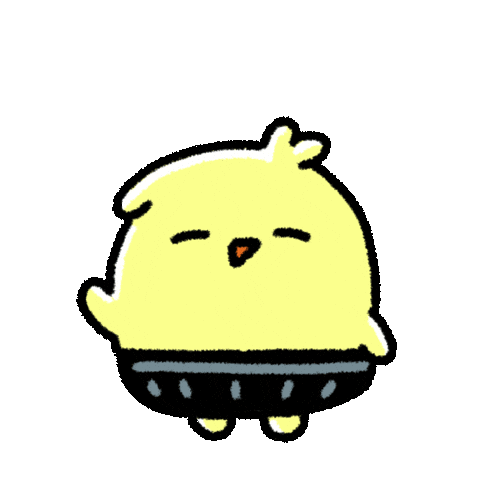 Tired Chick Sticker