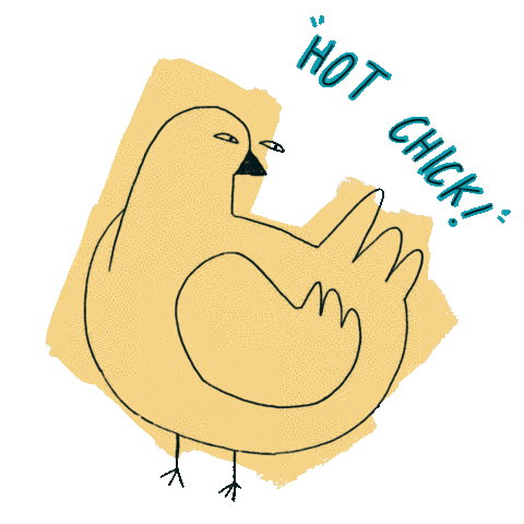 lisiviet_illustration chicken chick hottie hotchick Sticker
