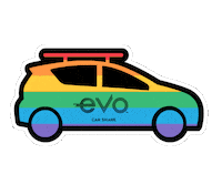 Pride Drive Sticker by Evo Car Share