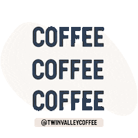 Excited Word Sticker by Twin Valley Coffee