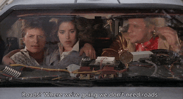 Back To The Future Car GIF by nounish ⌐◨-◨