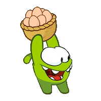 Happy Chicken Sticker by Om Nom