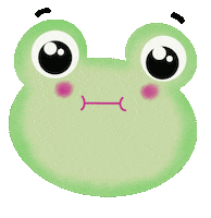 MaferForno kawaii green frog rana Sticker