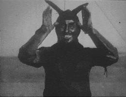 black and white satan GIF