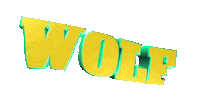 text wolf Sticker