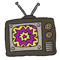 Ampersandd tv retro television old Sticker