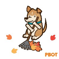 PBOTComm dog dogs autumn leaves Sticker