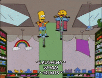 bart simpson pogo stick GIF