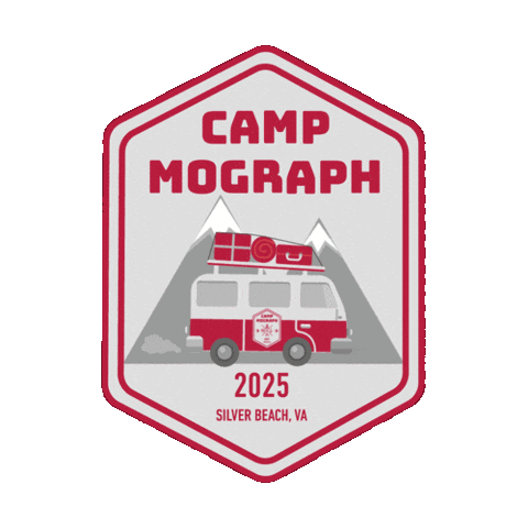 Camp Sticker by Mograph