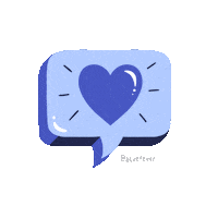 bluefever love heart blue like Sticker