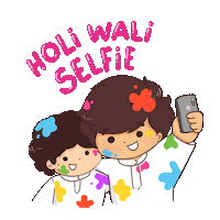 Festival Of Colors Holi Sticker by Chibi Samosa