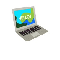 destinationoutpost work working laptop bali Sticker