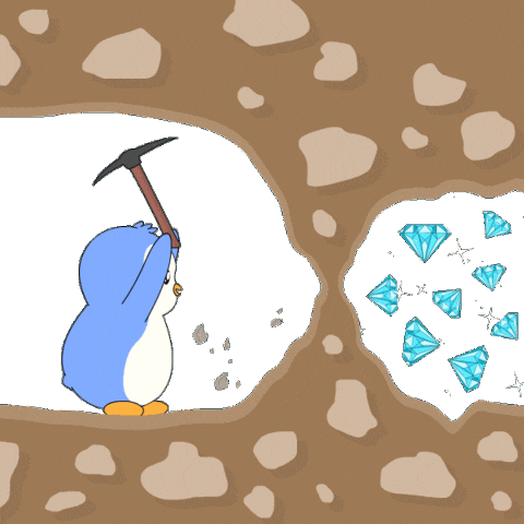 Keep Going Never Give Up Sticker by Pudgy Penguins