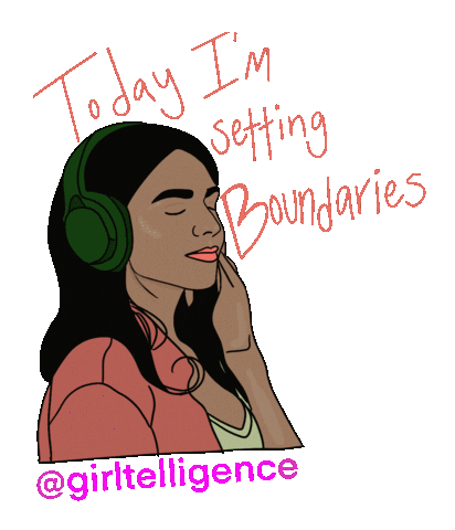Feminism Boundaries Sticker by Girltelligence