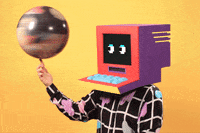 Wink Spinning GIF by Birthday Bot