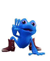 Happy Peace Out Sticker by Planet Blue