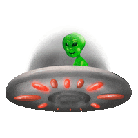 CafeDeMarte alien et ovni cafedemarte Sticker