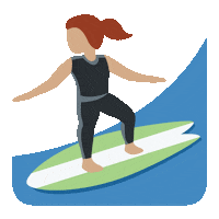 emojivid sport woman wave emoji Sticker