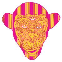 MeetDelic wink monkey invited delic Sticker