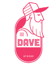 daveredathens hotel athens dave red dave red athens Sticker