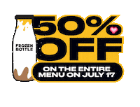 50 Off Sticker by Frozen Bottle