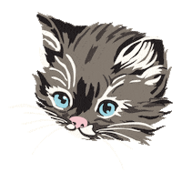 Cat Sticker by Joanie Clothing