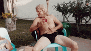 rubbing pool party GIF by DRAM