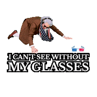 3D Glasses Cant See Sticker