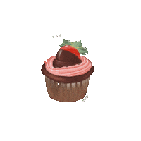 Cake Strawberry Sticker