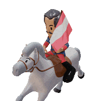 White Horse Kid Sticker