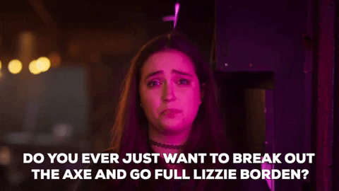 Lizzie Borden Reaction GIF by Hop To It Productions