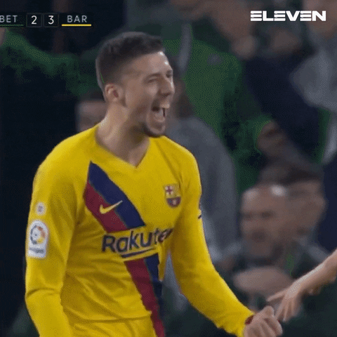 Happy Fc Barcelona GIF by ElevenSportsBE