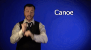 sign language canoe GIF by Sign with Robert