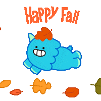 Autumn Leaves Fall Sticker by DINOSALLY