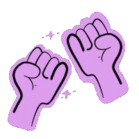 Hands Violet Sticker by Keva Epale