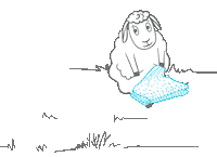 Sheep Grandma Sticker by Breden Kids