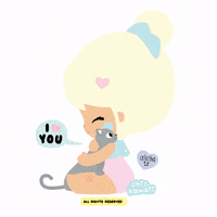 chickawaii love dog kiss kawaii GIF