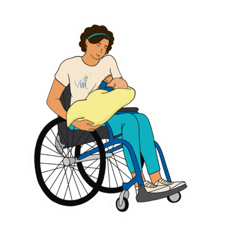 vanillamilk_fr giphyupload maman handicap allaitement Sticker