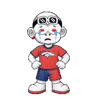 Denver Broncos White Monkey Sticker by Zhot