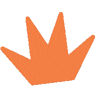 Orange Crown Sticker by Ananas Studio