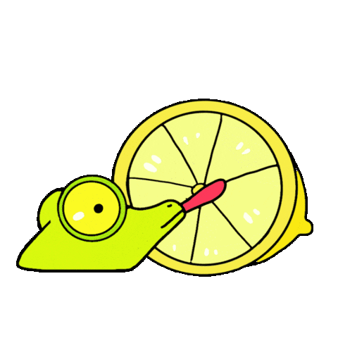Lemon Eating Sticker