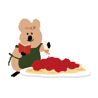 Pasta Spaghetti Sticker by Dinotaeng